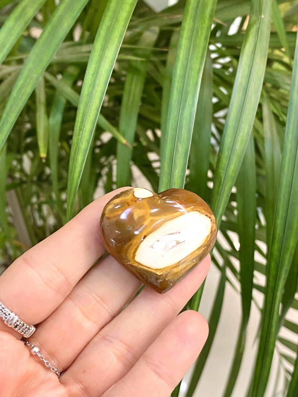 Akik Doğal Taş Kalp Obje