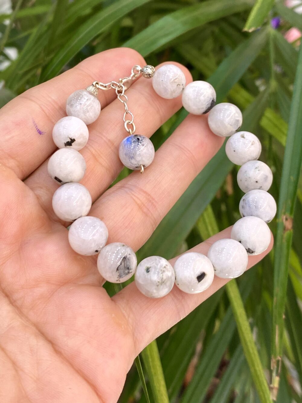 Ay Taşı Doğal Gümüş Bileklik