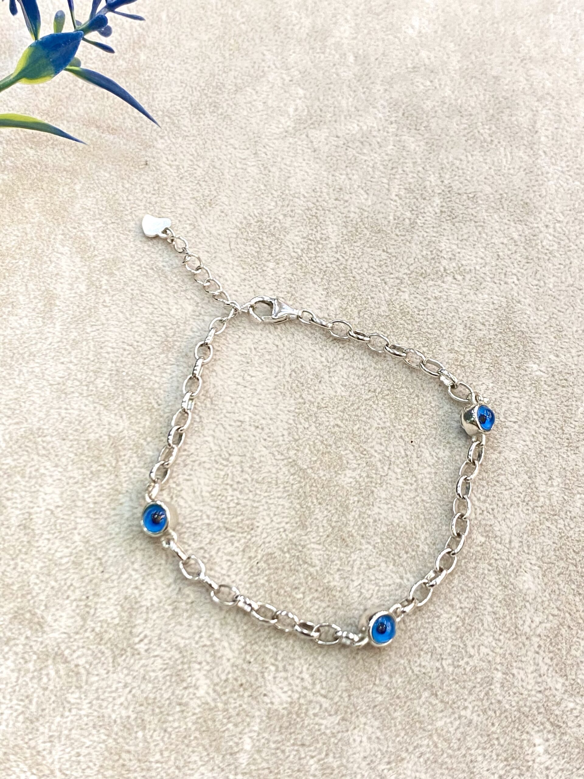 Silver Natural Stone Bracelet