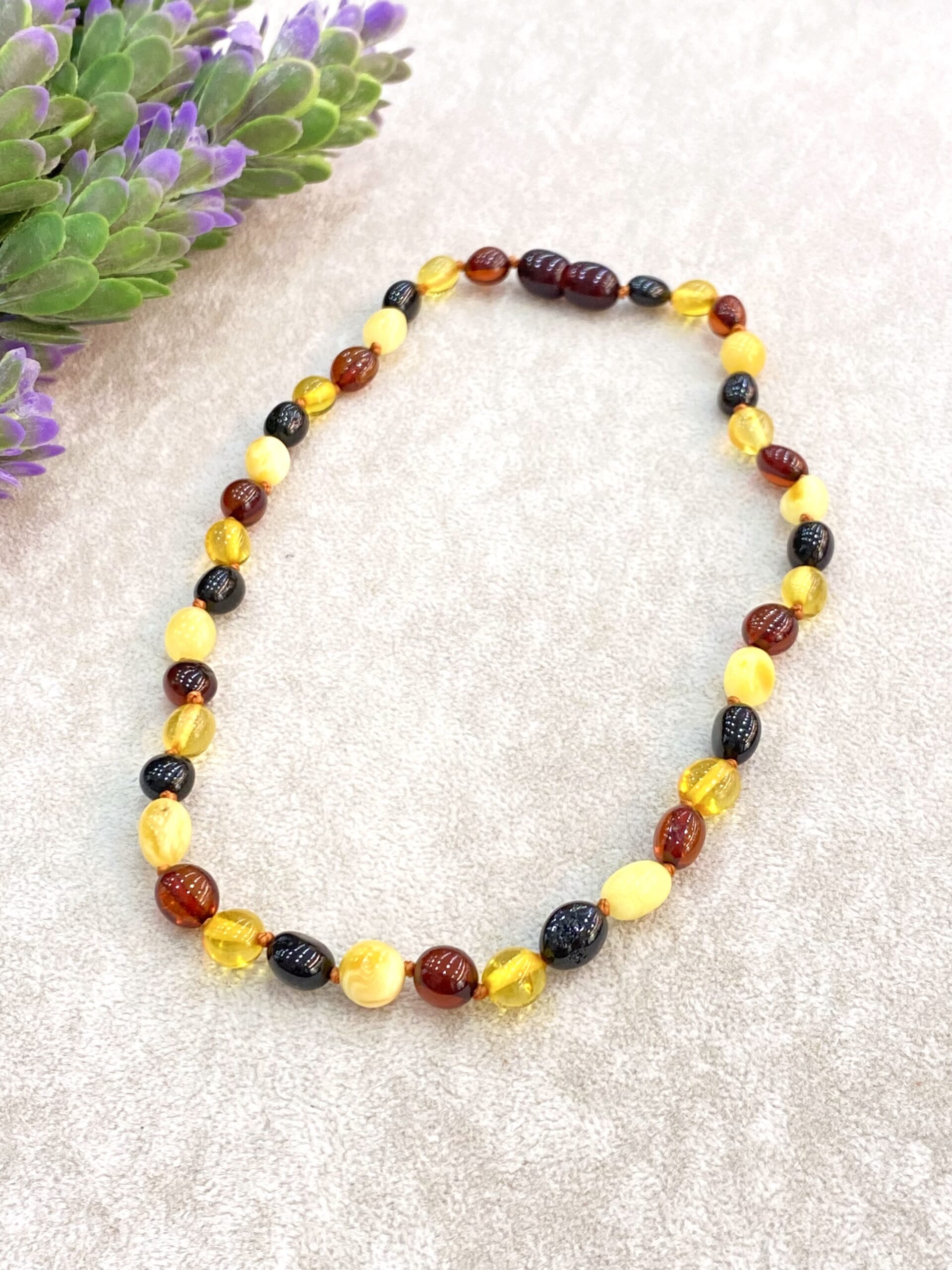 Amber Natural Stone Baby Necklace