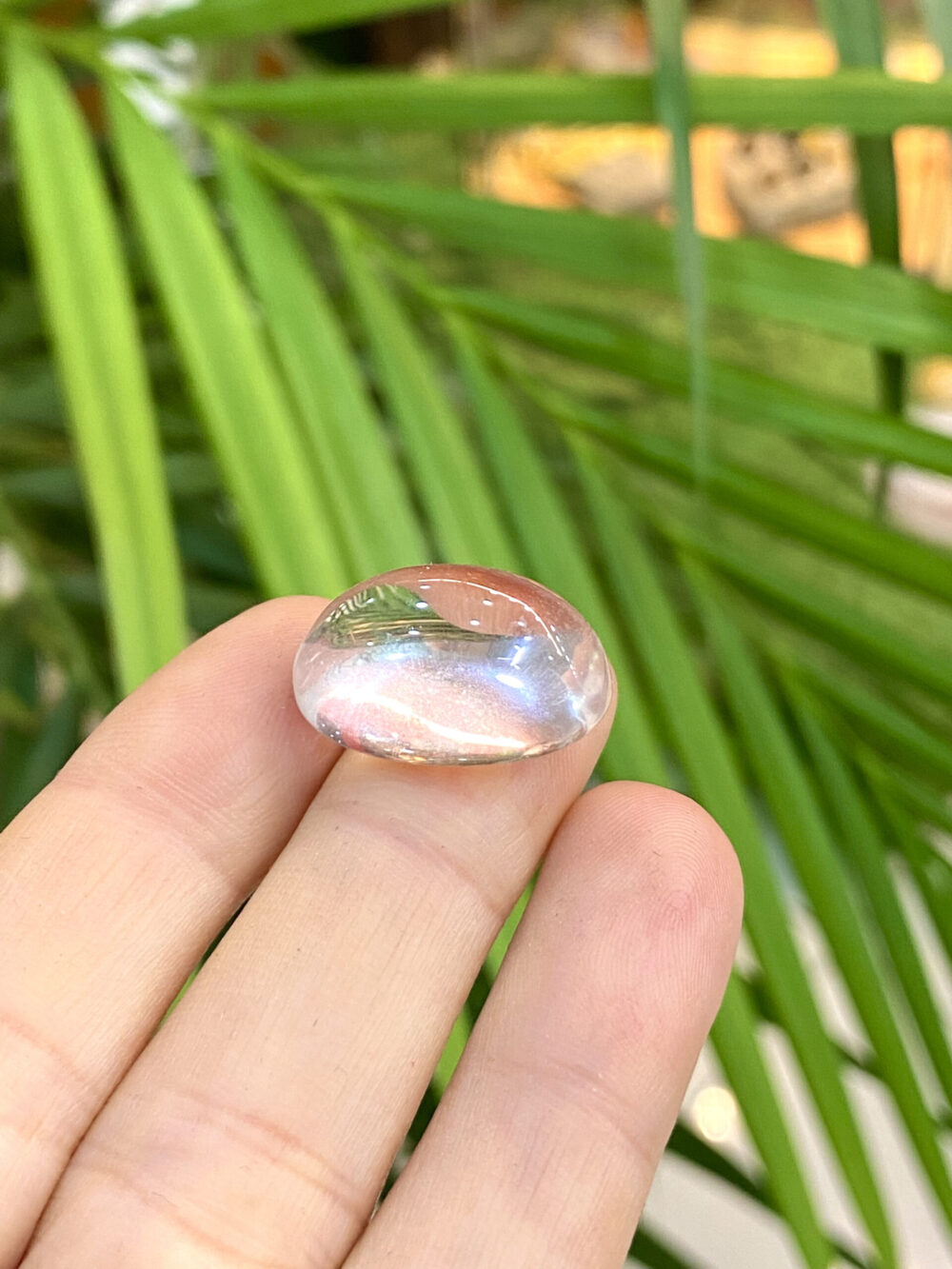 Kristal Kuvars Doğal Taş Kabaşon Parça