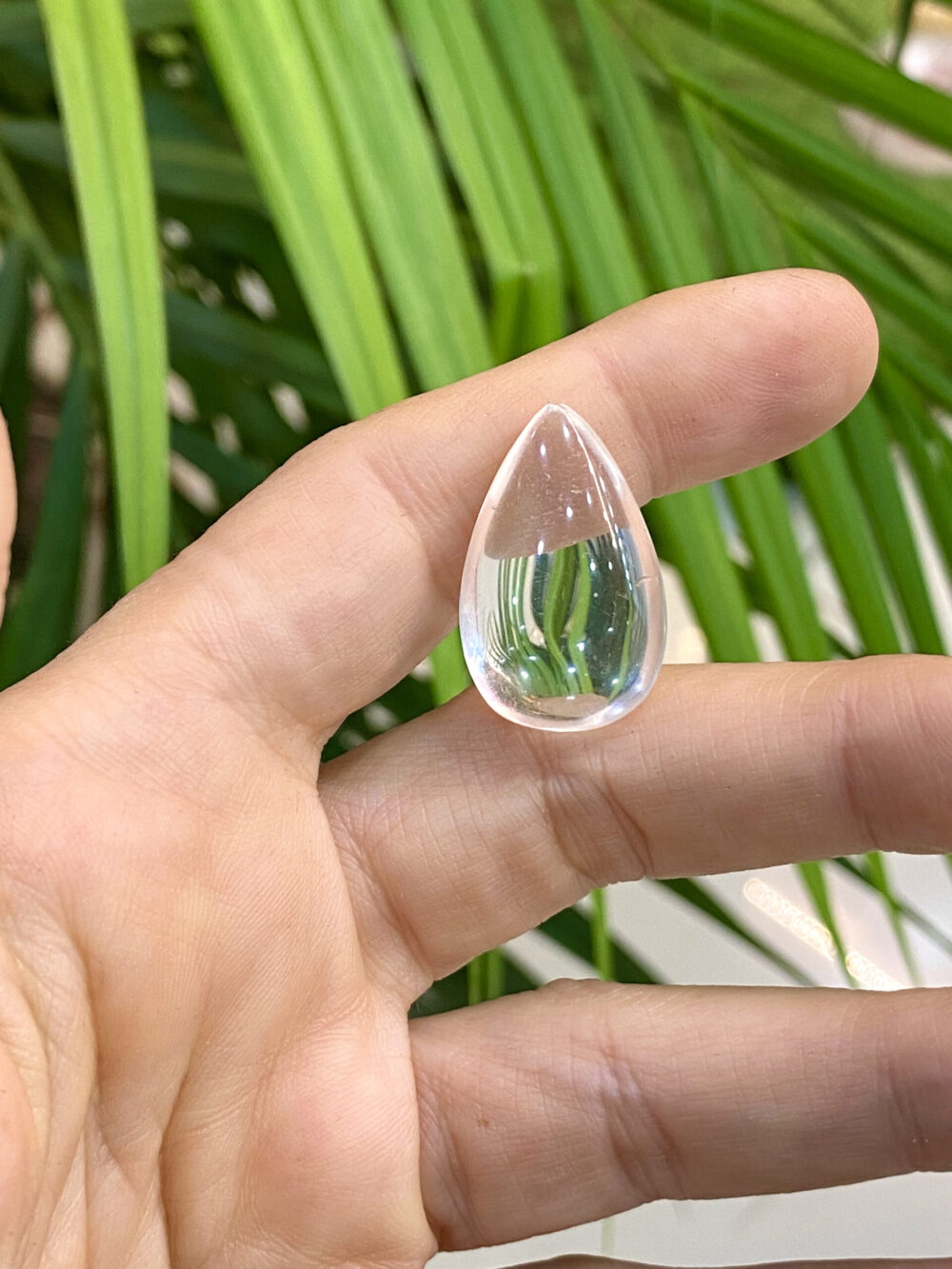 Kristal Kuvars Doğal Taş Kabaşon Parça