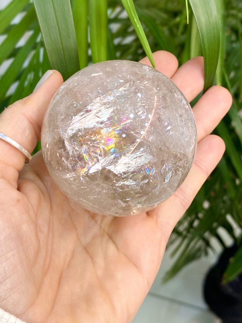 Kristal Kuvars Doğal Taş Küre