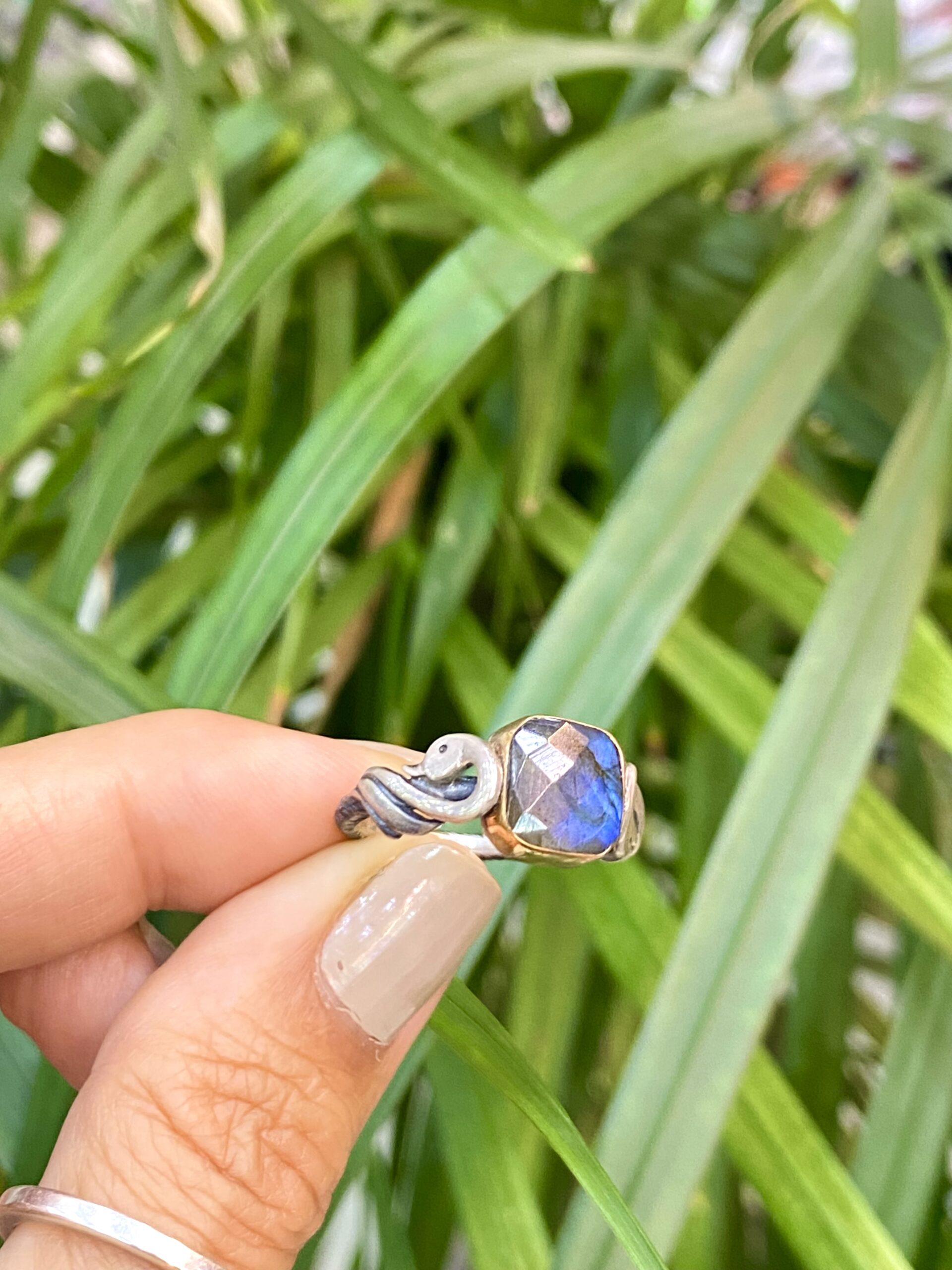 Labradorit Natural Stone Silver Ring