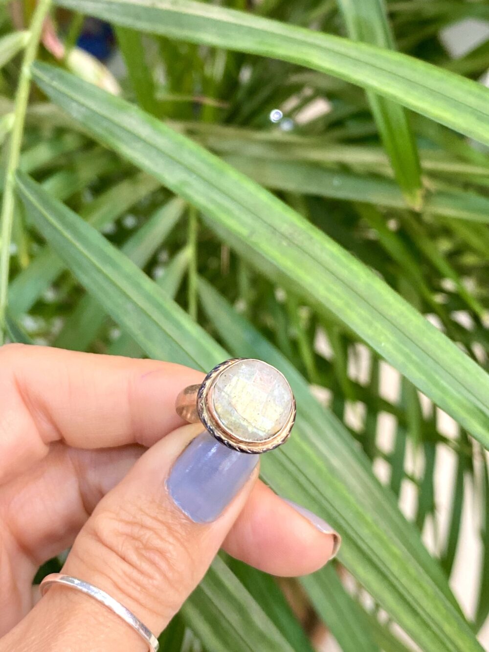 Labradorit Doğal Taş Gümüş Yüzük