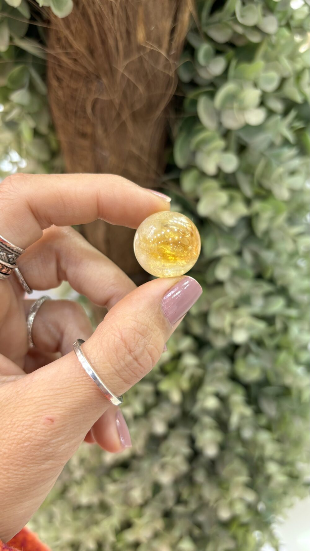 Sitrin Doğal Taş Sarı Küre